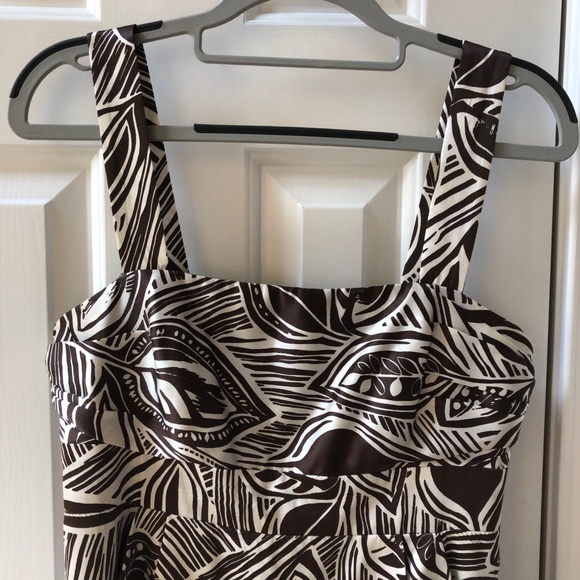 ABS COLLECTION Espresso & white 100% Silk Dress - Picture 3 of 8